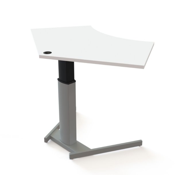 ConSet H�ve S�nkebord 138x92 - 501-19 - Hvid bordplade - s�lv stel