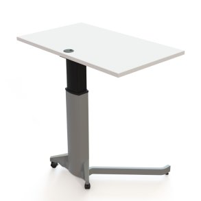 ConSet H�ve S�nkebord 100x60 - 501-19 - Hvid bordplade - s�lv stel