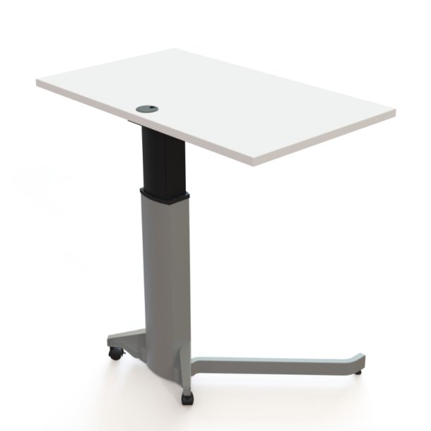 ConSet H�ve S�nkebord 100x60 - 501-19 - Hvid bordplade - s�lv stel