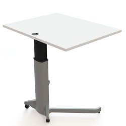 ConSet H�ve S�nkebord 100x80 - 501-19 - Hvid bordplade - s�lv stel