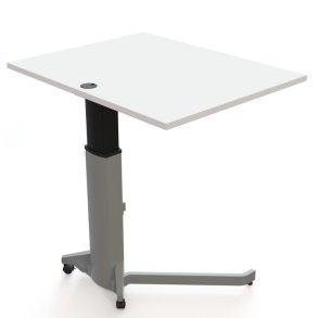 ConSet H�ve S�nkebord 100x80 - 501-19 - Hvid bordplade - s�lv stel