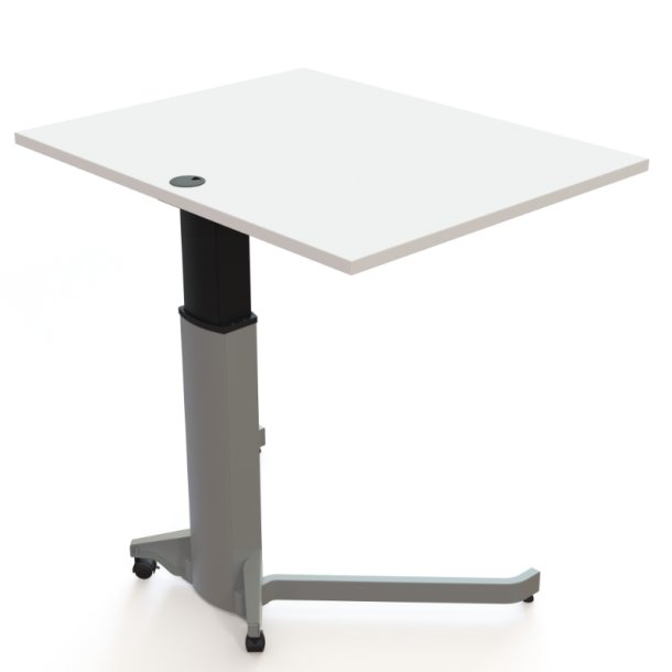 ConSet H�ve S�nkebord 100x80 - 501-19 - Hvid bordplade - s�lv stel