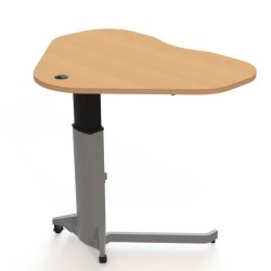 ConSet H�ve S�nkebord 117x90 - 501-19 - B�g bordplade - s�lv stel