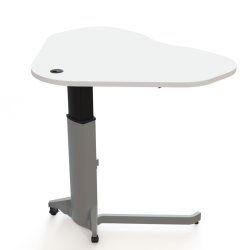 ConSet H�ve S�nkebord 117x90 - 501-19 - Hvid bordplade - s�lv stel
