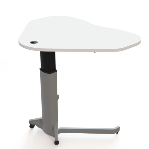 ConSet H�ve S�nkebord 117x90 - 501-19 - Hvid bordplade - s�lv stel