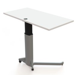 ConSet H�ve S�nkebord 120x60 - 501-19 - Hvid bordplade - s�lv stel