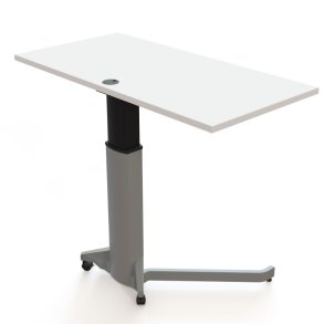 ConSet H�ve S�nkebord 120x60 - 501-19 - Hvid bordplade - s�lv stel