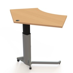 ConSet H�ve S�nkebord 138x92 - 501-19 - B�g bordplade - s�lv stel