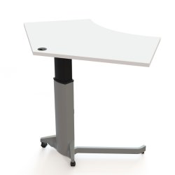 ConSet H�ve S�nkebord 138x92 - 501-19 - Hvid bordplade - s�lv stel