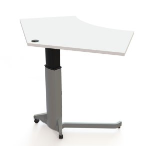ConSet H�ve S�nkebord 138x92 - 501-19 - Hvid bordplade - s�lv stel