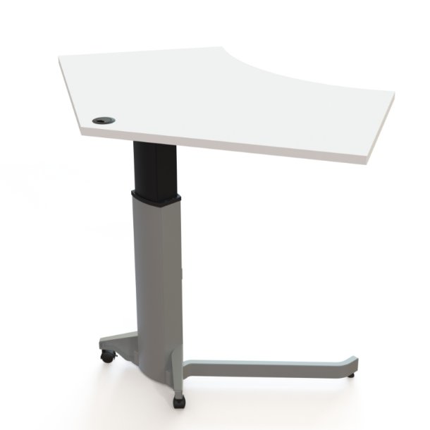ConSet H�ve S�nkebord 138x92 - 501-19 - Hvid bordplade - s�lv stel