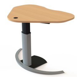 ConSet H�ve S�nkebord 117x90 - 501-19 - B�g bordplade - s�lv stel