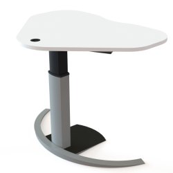 ConSet H�ve S�nkebord 117x90 - 501-19 - Hvid bordplade - s�lv stel