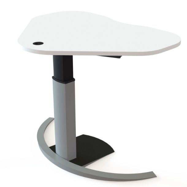 ConSet H�ve S�nkebord 117x90 - 501-19 - Hvid bordplade - s�lv stel