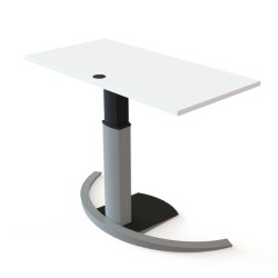 ConSet H�ve S�nkebord 120x60 - 501-19 - Hvid bordplade - s�lv stel
