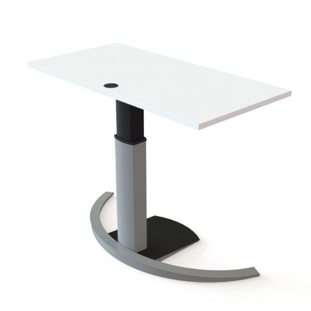 ConSet H�ve S�nkebord 120x60 - 501-19 - Hvid bordplade - s�lv stel