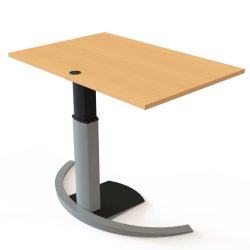 ConSet H�ve S�nkebord 120x80 - 501-19 - B�g bordplade - s�lv stel
