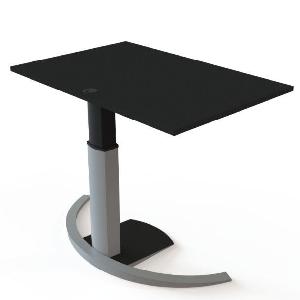 ConSet H�ve S�nkebord 120x80 - 501-19 - Sort bordplade - s�lv stel