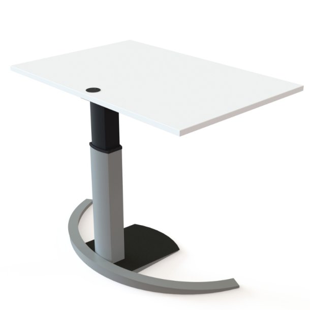 ConSet H�ve S�nkebord 120x80 - 501-19 - Hvid bordplade - s�lv stel