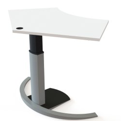ConSet H�ve S�nkebord 138x92 - 501-19 - Hvid bordplade - s�lv stel