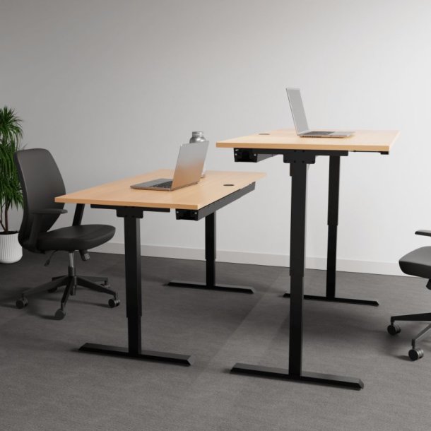 ConSet H�ve S�nkebord 80x80 - 501-20 - B�g bordplade - sort stel