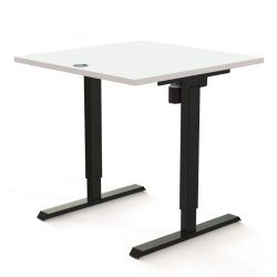 ConSet H�ve S�nkebord 80x80 - 501-20 - Hvid bordplade - sort stel
