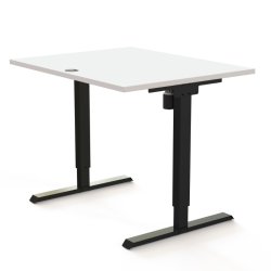 ConSet H�ve S�nkebord 100x80 - 501-20 - Hvid bordplade - sort stel