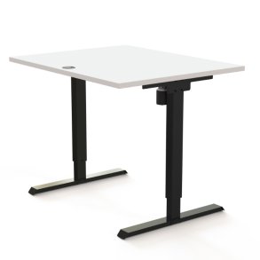 ConSet H�ve S�nkebord 100x80 - 501-20 - Hvid bordplade - sort stel