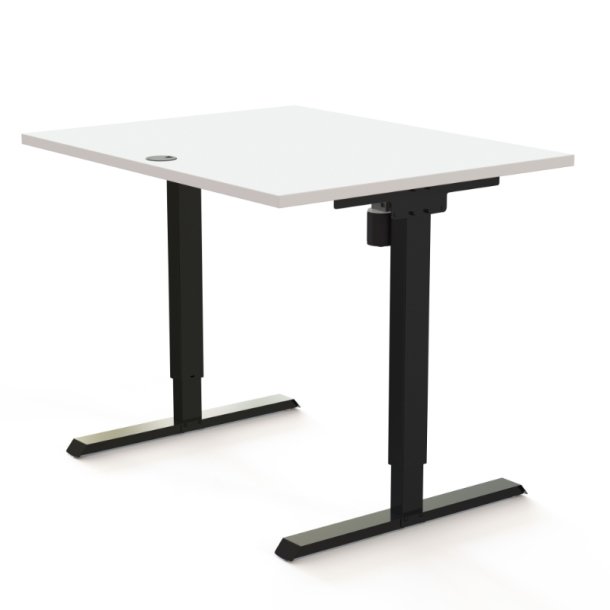 ConSet H�ve S�nkebord 100x80 - 501-20 - Hvid bordplade - sort stel