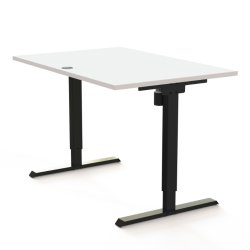 ConSet H�ve S�nkebord 120x80 - 501-20 - Hvid bordplade - sort stel