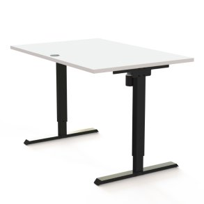 ConSet H�ve S�nkebord 120x80 - 501-20 - Hvid bordplade - sort stel