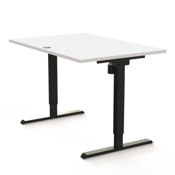 ConSet H�ve S�nkebord 120x80 - 501-20 - Hvid bordplade - sort stel