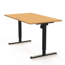 ConSet H�ve S�nkebord 140x80 - 501-20 - B�g bordplade - sort stel