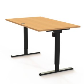 ConSet H�ve S�nkebord 140x80 - 501-20 - B�g bordplade - sort stel