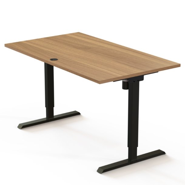 ConSet H�ve S�nkebord 140x80 - 501-20 - Valn�d bordplade - sort stel