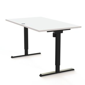 ConSet H�ve S�nkebord 140x80 - 501-20 - Hvid bordplade - sort stel