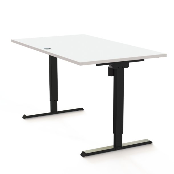 ConSet H�ve S�nkebord 140x80 - 501-20 - Hvid bordplade - sort stel