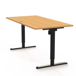 ConSet H�ve S�nkebord 160x80 - 501-20 - B�g bordplade - sort stel