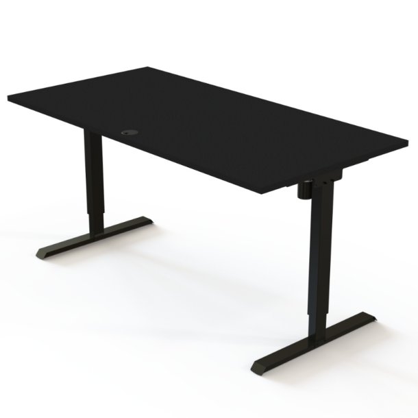 ConSet H�ve S�nkebord 160x80 - 501-20 - Sort bordplade - sort stel