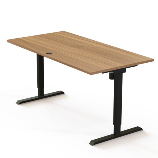 ConSet H�ve S�nkebord 160x80 - 501-20 - Valn�d bordplade - sort stel