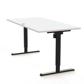 ConSet H�ve S�nkebord 160x80 - 501-20 - Hvid bordplade - sort stel
