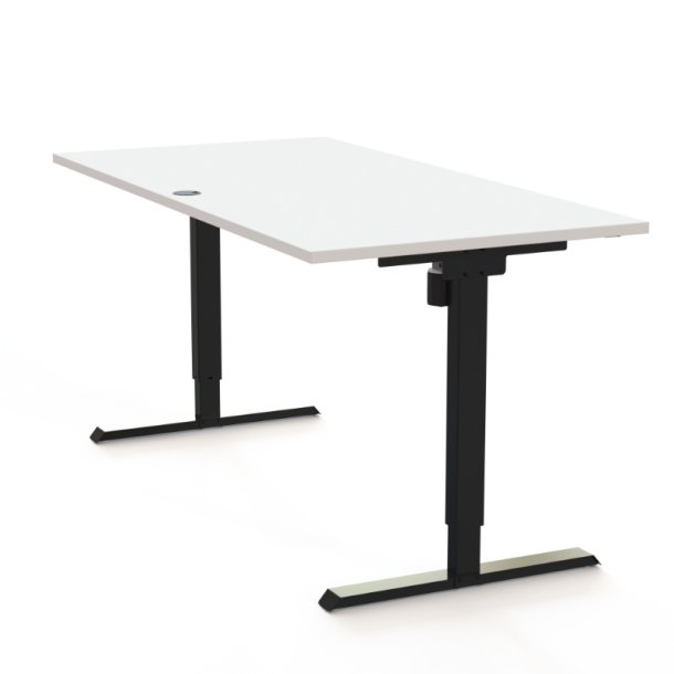 ConSet H�ve S�nkebord 160x80 - 501-20 - Hvid bordplade - sort stel