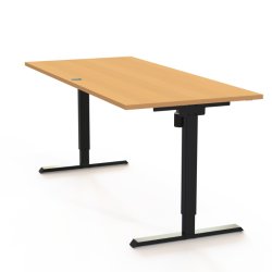 ConSet H�ve S�nkebord 180x80 - 501-20 - B�g bordplade - sort stel