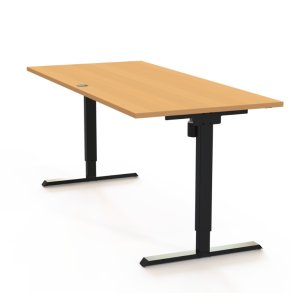 ConSet H�ve S�nkebord 180x80 - 501-20 - B�g bordplade - sort stel