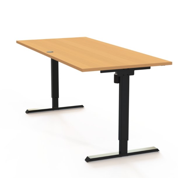 ConSet H�ve S�nkebord 180x80 - 501-20 - B�g bordplade - sort stel