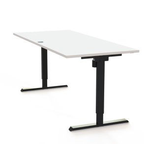 ConSet H�ve S�nkebord 180x80 - 501-20 - Hvid bordplade - sort stel