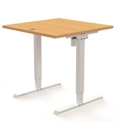 ConSet H�ve S�nkebord 80x80 - 501-20 - B�g bordplade - hvid stel