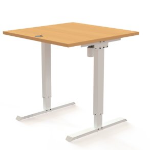 ConSet H�ve S�nkebord 80x80 - 501-20 - B�g bordplade - hvid stel