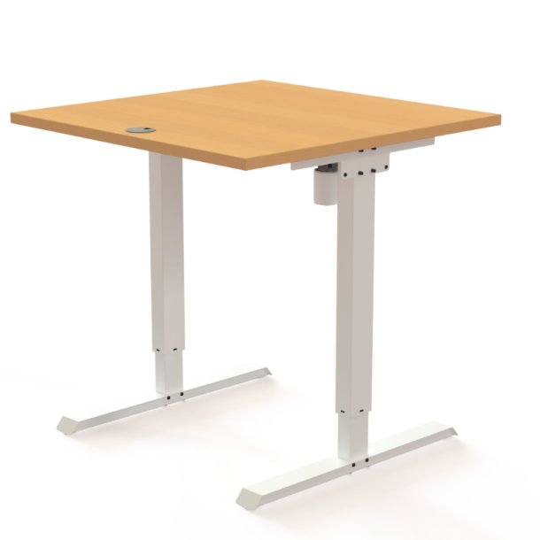 ConSet H�ve S�nkebord 80x80 - 501-20 - B�g bordplade - hvid stel