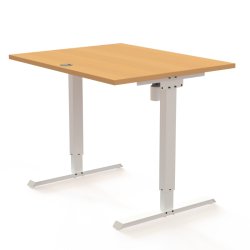 ConSet H�ve S�nkebord 100x80 - 501-20 - B�g bordplade - hvid stel